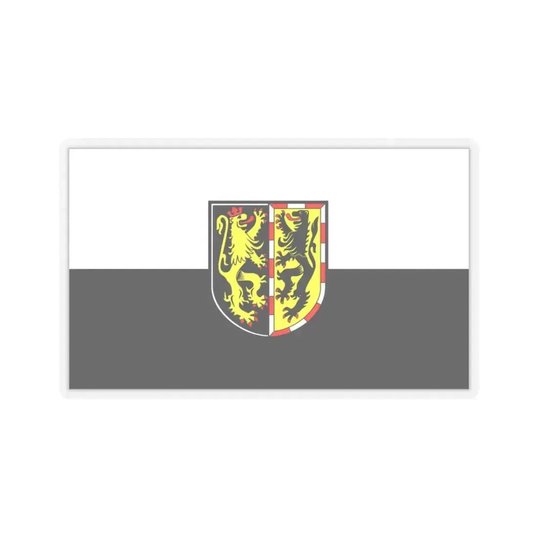Flag of Hof Germany - STICKER Vinyl Kiss-Cut Decal 3 Inch Transparent - The Sticker Space