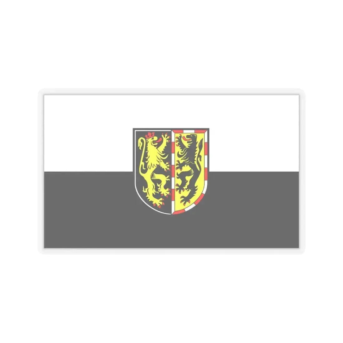Flag of Hof Germany - STICKER Vinyl Kiss-Cut Decal 4 Inch Transparent - The Sticker Space