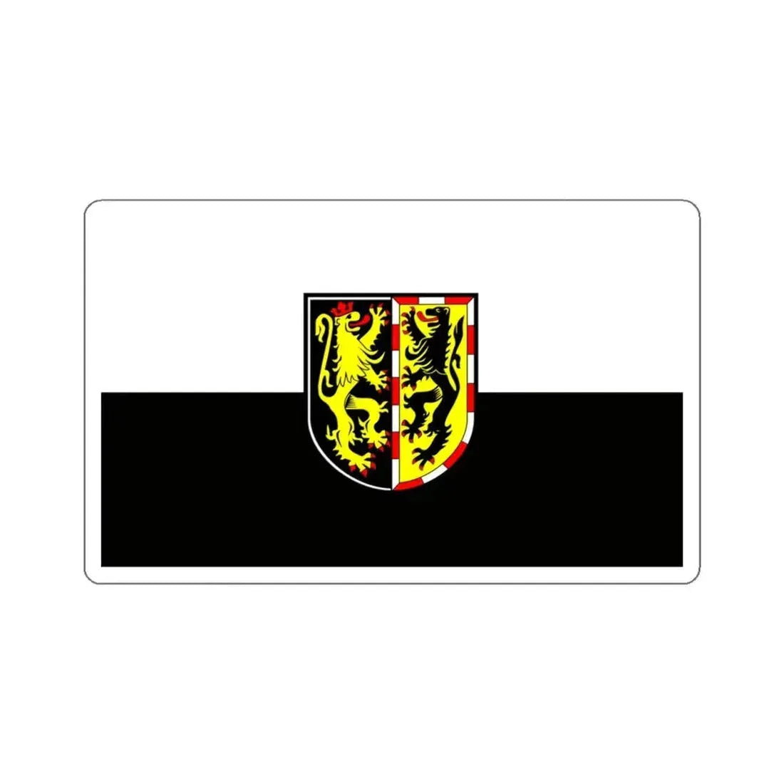 Flag of Hof Germany - STICKER Vinyl Kiss-Cut Decal 4 Inch White - The Sticker Space