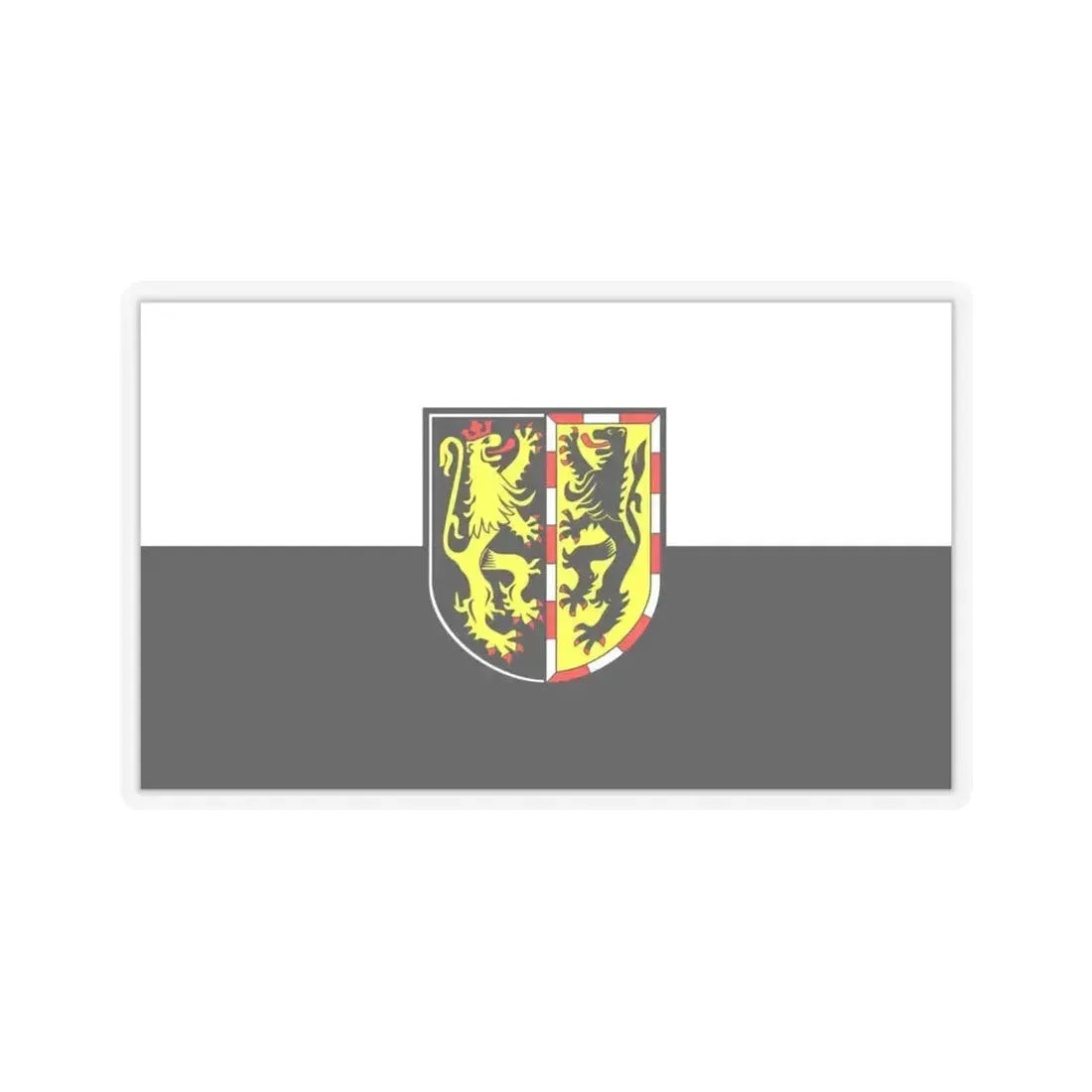 Flag of Hof Germany - STICKER Vinyl Kiss-Cut Decal 6 Inch Transparent - The Sticker Space