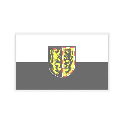 Flag of Hof Germany - STICKER Vinyl Kiss-Cut Decal 6 Inch Transparent - The Sticker Space