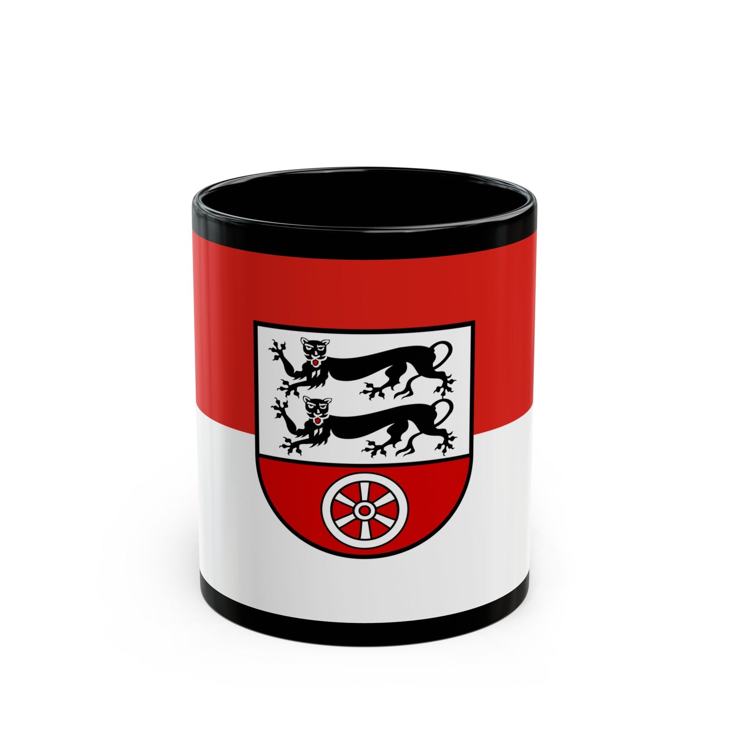 Flag of Hohenlohekreis Germany - Black Coffee Mug-11oz-The Sticker Space