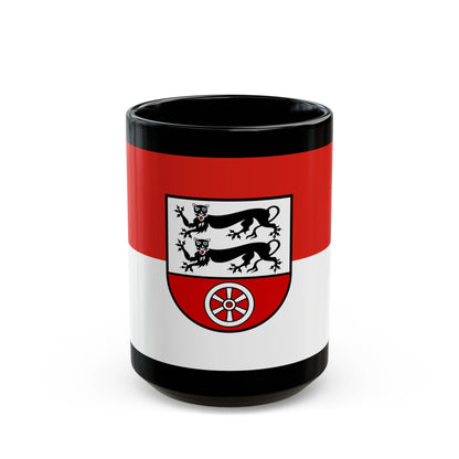 Flag of Hohenlohekreis Germany - Black Coffee Mug-15oz-The Sticker Space