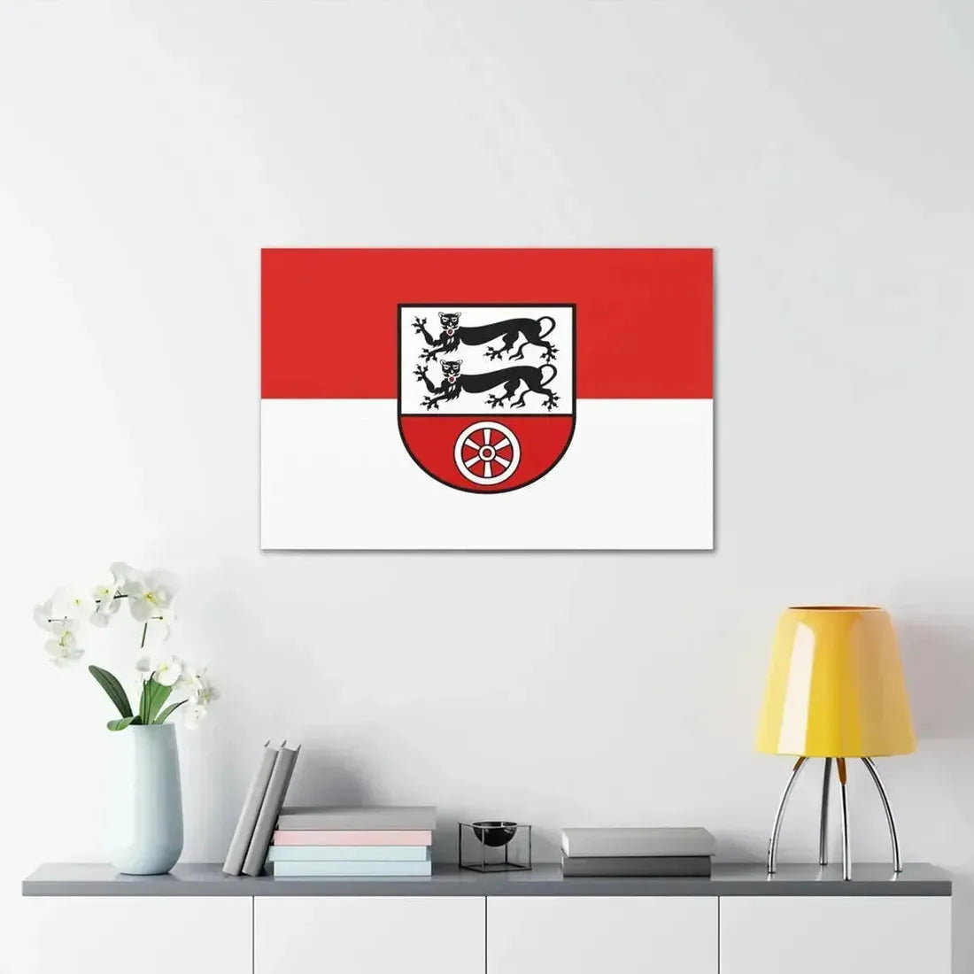 Flag of Hohenlohekreis Germany - Canvas Wall Art - The Sticker Space