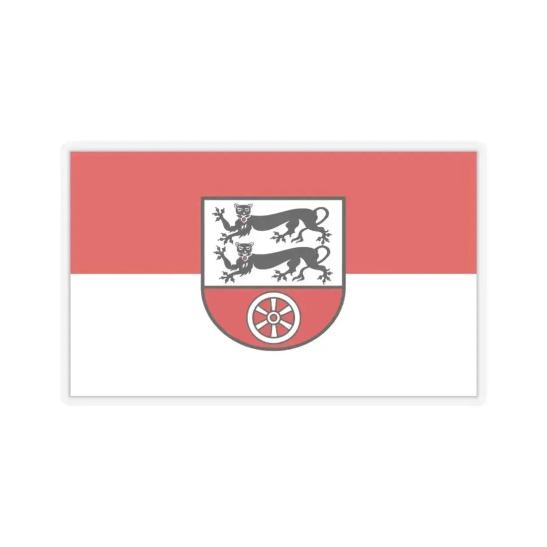 Flag of Hohenlohekreis Germany - STICKER Vinyl Kiss-Cut Decal 2 Inch Transparent - The Sticker Space