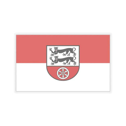 Flag of Hohenlohekreis Germany - STICKER Vinyl Kiss-Cut Decal 2 Inch Transparent - The Sticker Space