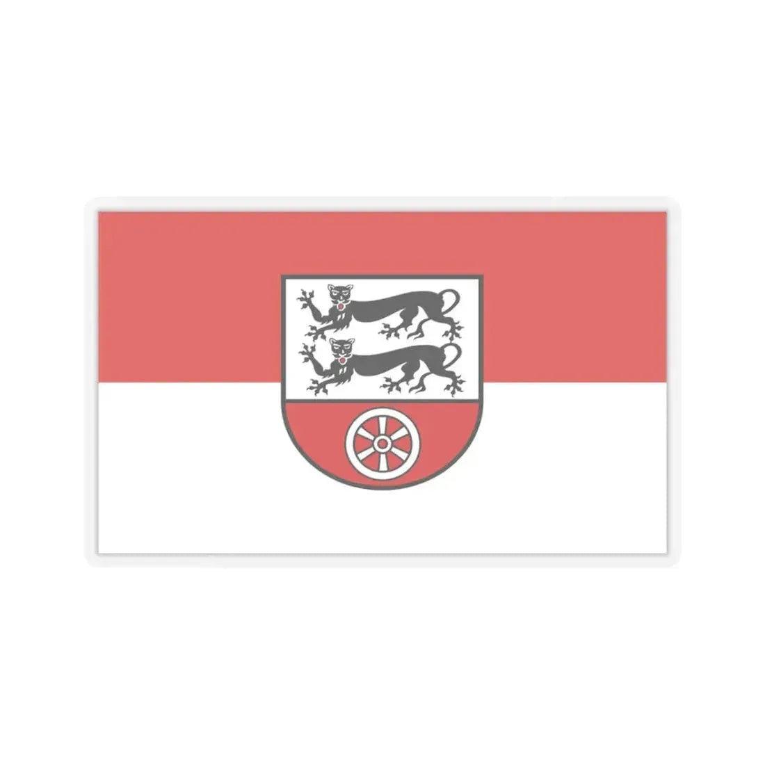 Flag of Hohenlohekreis Germany - STICKER Vinyl Kiss-Cut Decal 3 Inch Transparent - The Sticker Space