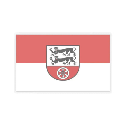 Flag of Hohenlohekreis Germany - STICKER Vinyl Kiss-Cut Decal 3 Inch Transparent - The Sticker Space