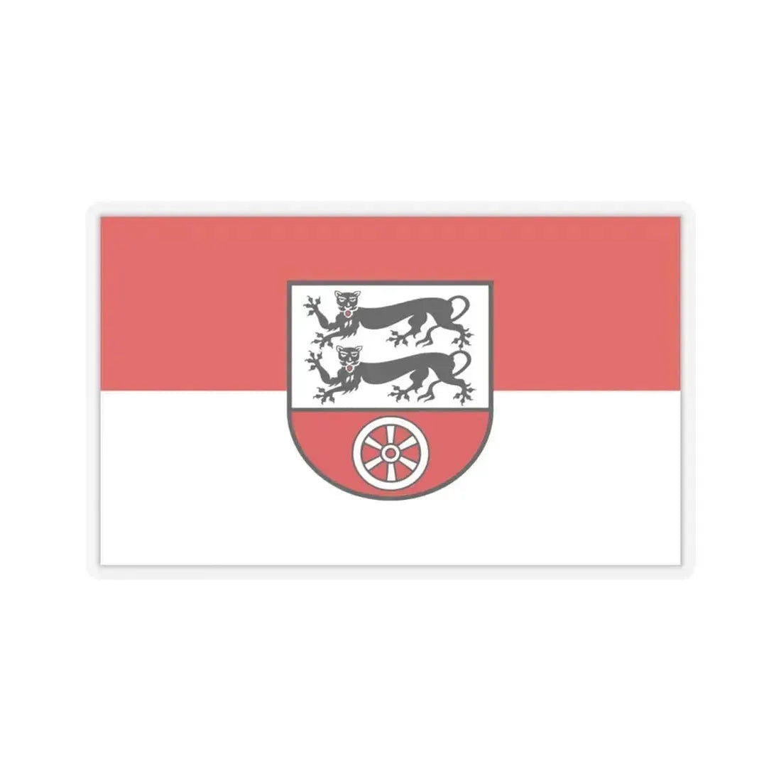 Flag of Hohenlohekreis Germany - STICKER Vinyl Kiss-Cut Decal 4 Inch Transparent - The Sticker Space