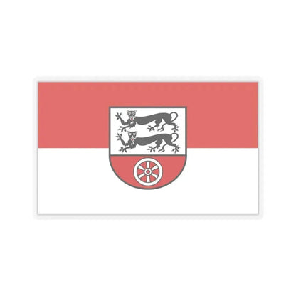 Flag of Hohenlohekreis Germany - STICKER Vinyl Kiss-Cut Decal 4 Inch Transparent - The Sticker Space
