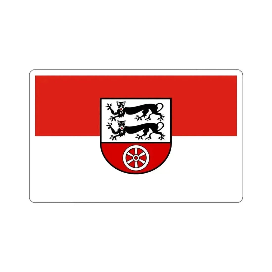 Flag of Hohenlohekreis Germany - STICKER Vinyl Kiss-Cut Decal 4 Inch White - The Sticker Space