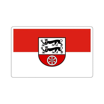 Flag of Hohenlohekreis Germany - STICKER Vinyl Kiss-Cut Decal 4 Inch White - The Sticker Space