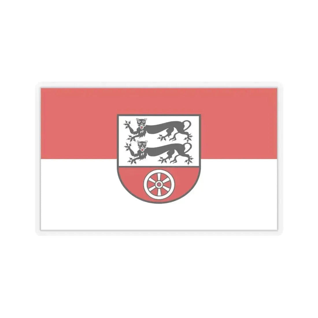 Flag of Hohenlohekreis Germany - STICKER Vinyl Kiss-Cut Decal 6 Inch Transparent - The Sticker Space