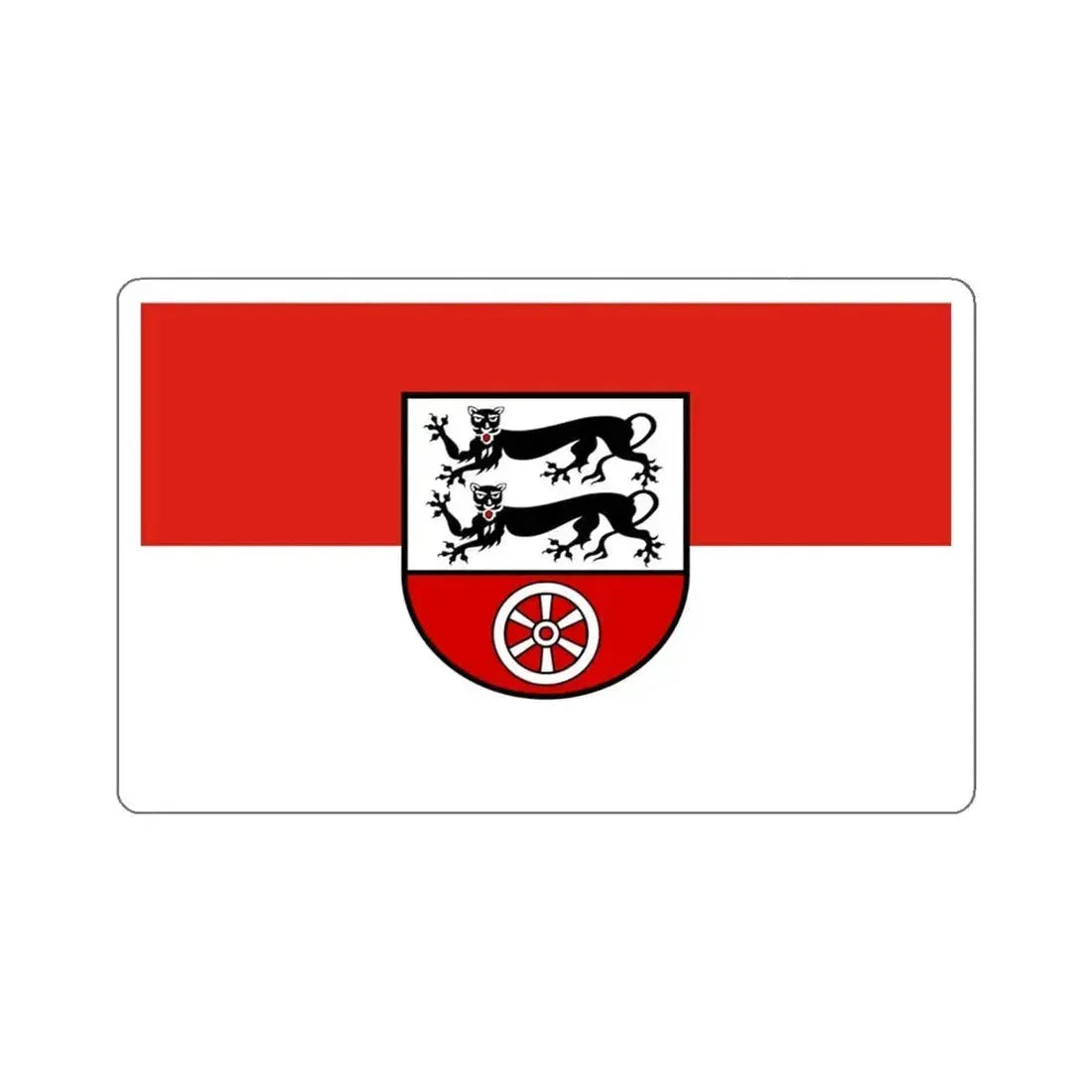 Flag of Hohenlohekreis Germany - STICKER Vinyl Kiss-Cut Decal 6 Inch White - The Sticker Space