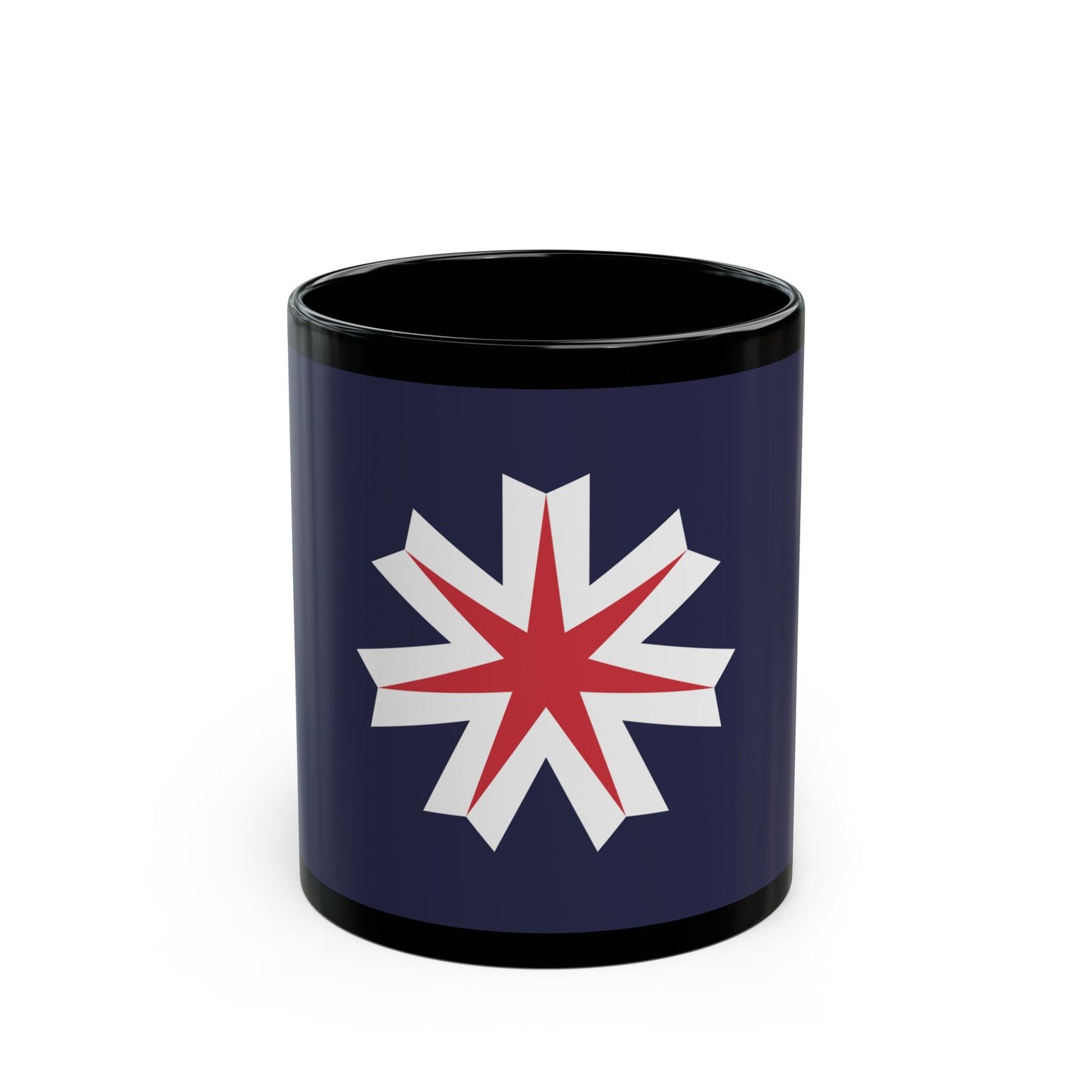 Flag of Hokkaido Prefecture Japan - Black Coffee Mug-11oz-The Sticker Space