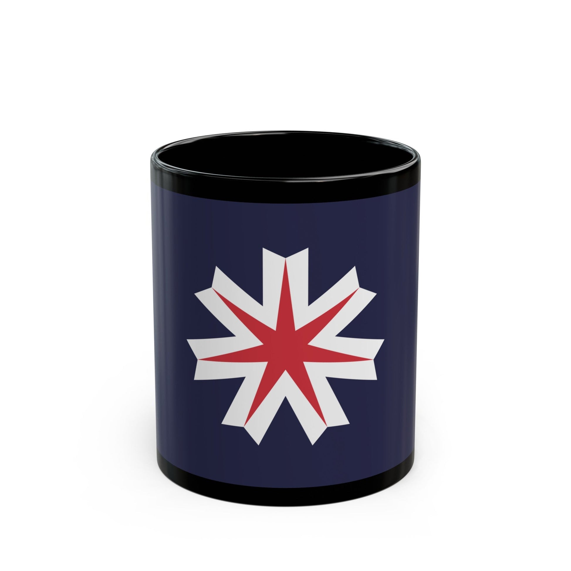 Flag of Hokkaido Prefecture Japan - Black Coffee Mug-11oz-The Sticker Space