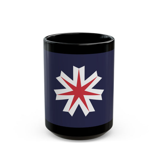 Flag of Hokkaido Prefecture Japan - Black Coffee Mug-15oz-The Sticker Space