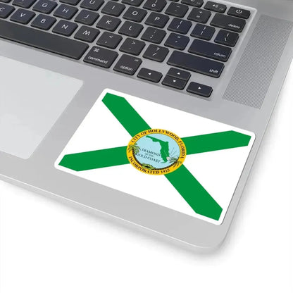 Flag of Hollywood Florida (United States) STICKER Vinyl Kiss-Cut Decal - The Sticker Space