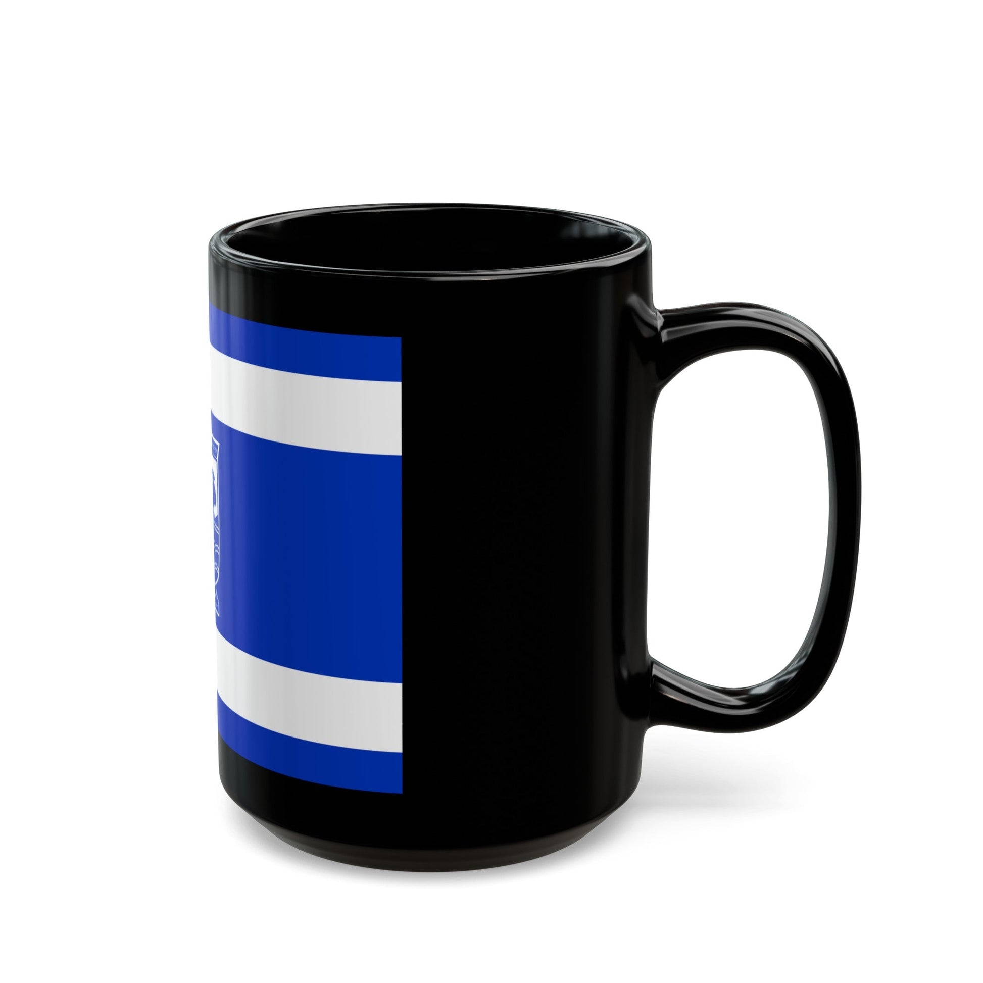 Flag of Holon Israel - Black Coffee Mug-The Sticker Space