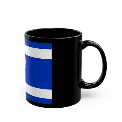 Flag of Holon Israel - Black Coffee Mug-The Sticker Space