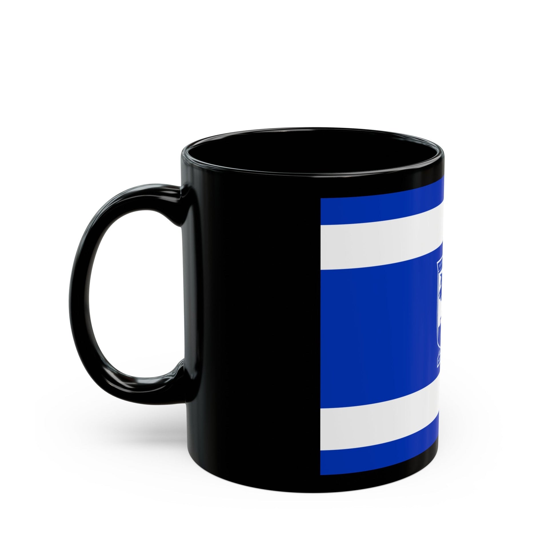 Flag of Holon Israel - Black Coffee Mug-The Sticker Space