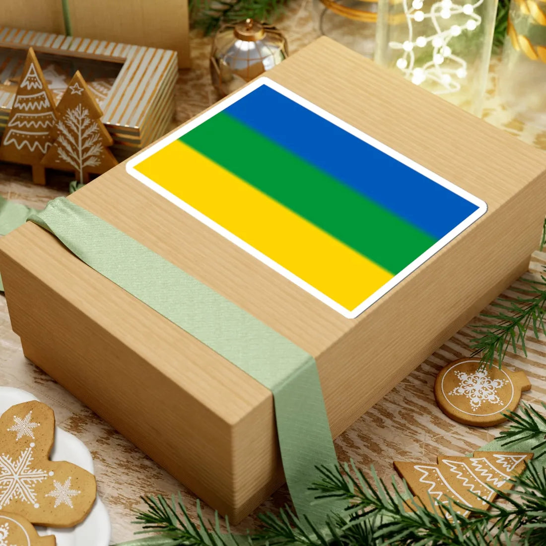 Flag of Holovne (Ukraine) STICKER Vinyl Kiss-Cut Decal - The Sticker Space