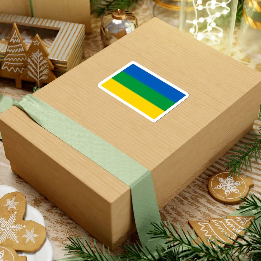 Flag of Holovne (Ukraine) STICKER Vinyl Kiss-Cut Decal - The Sticker Space