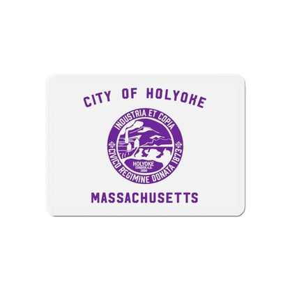 Flag of Holyoke Massachusetts - Refrigerator Magnet 6 Inch - The Sticker Space