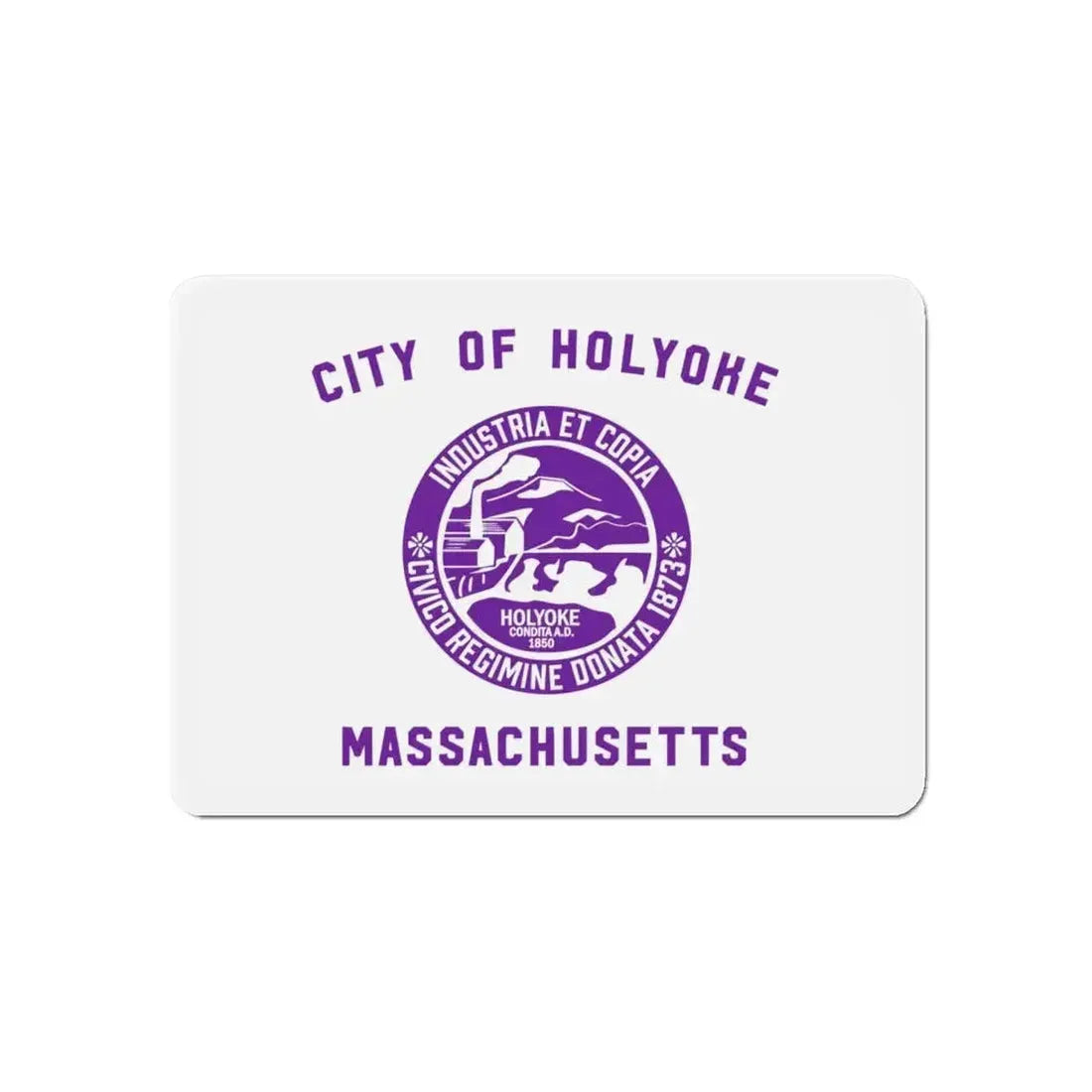 Flag of Holyoke Massachusetts - Refrigerator Magnet - The Sticker Space
