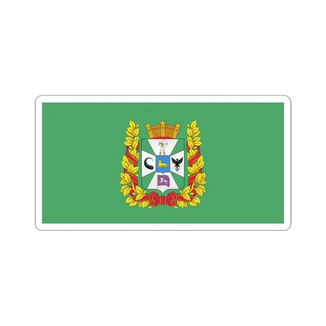 Flag of Homyel Voblast (Belarus) STICKER Vinyl Kiss-Cut Decal 3 Inch White - The Sticker Space