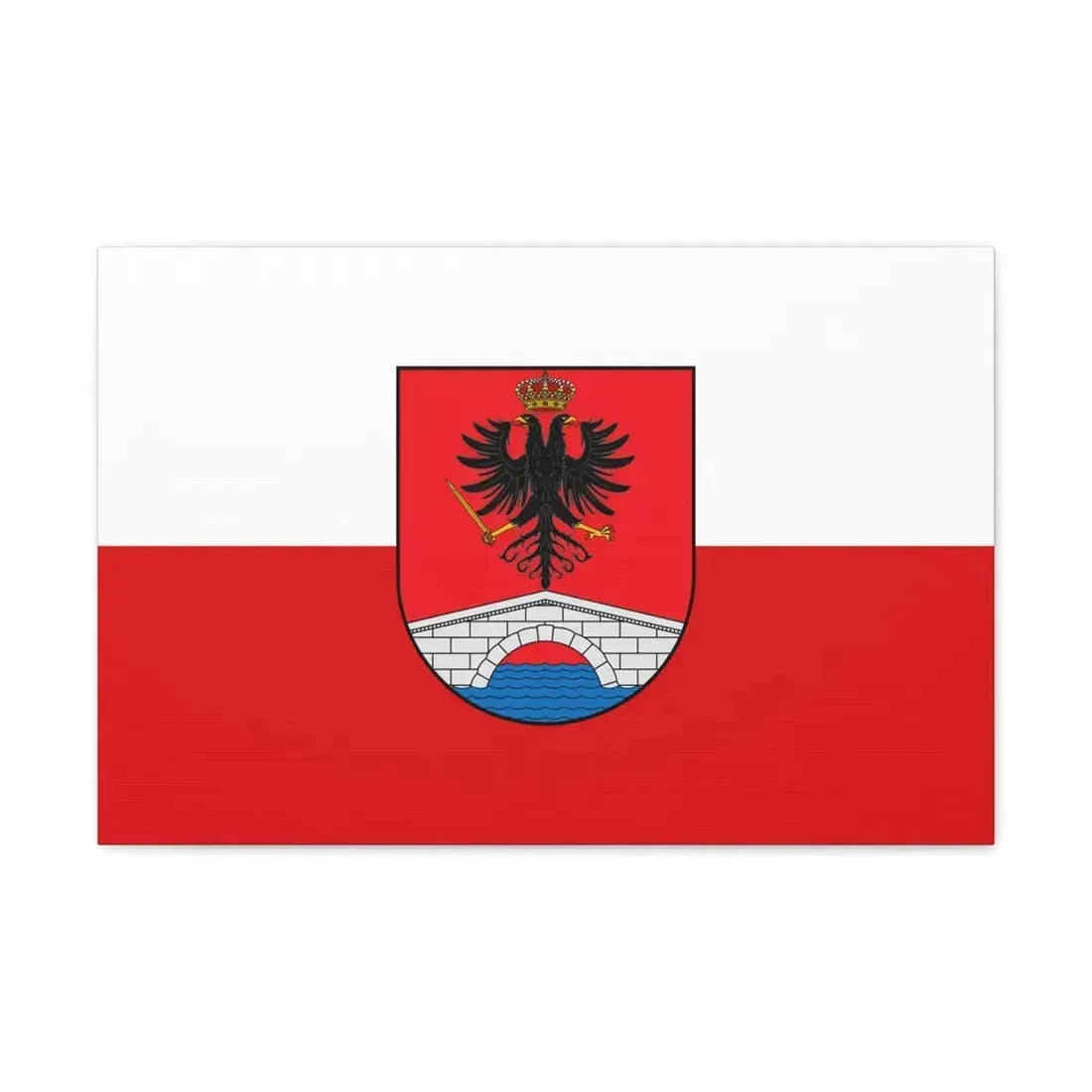 Flag of Honda Tolima Colombia - Canvas Wall Art 24″ x 16″ 1.25" - The Sticker Space