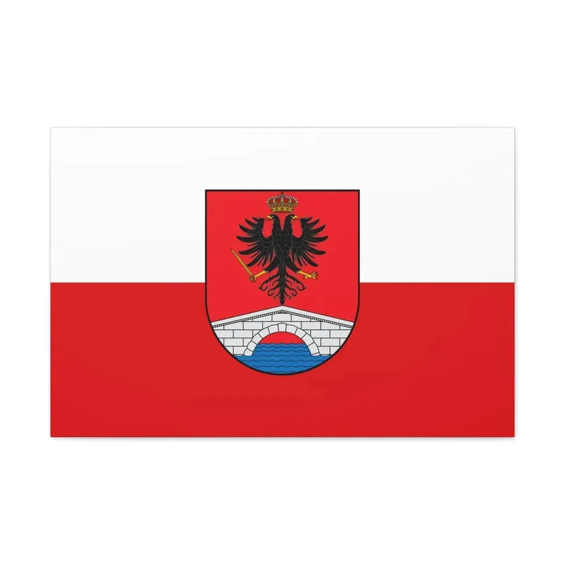 Flag of Honda Tolima Colombia - Canvas Wall Art 30" x 20" 1.25" - The Sticker Space