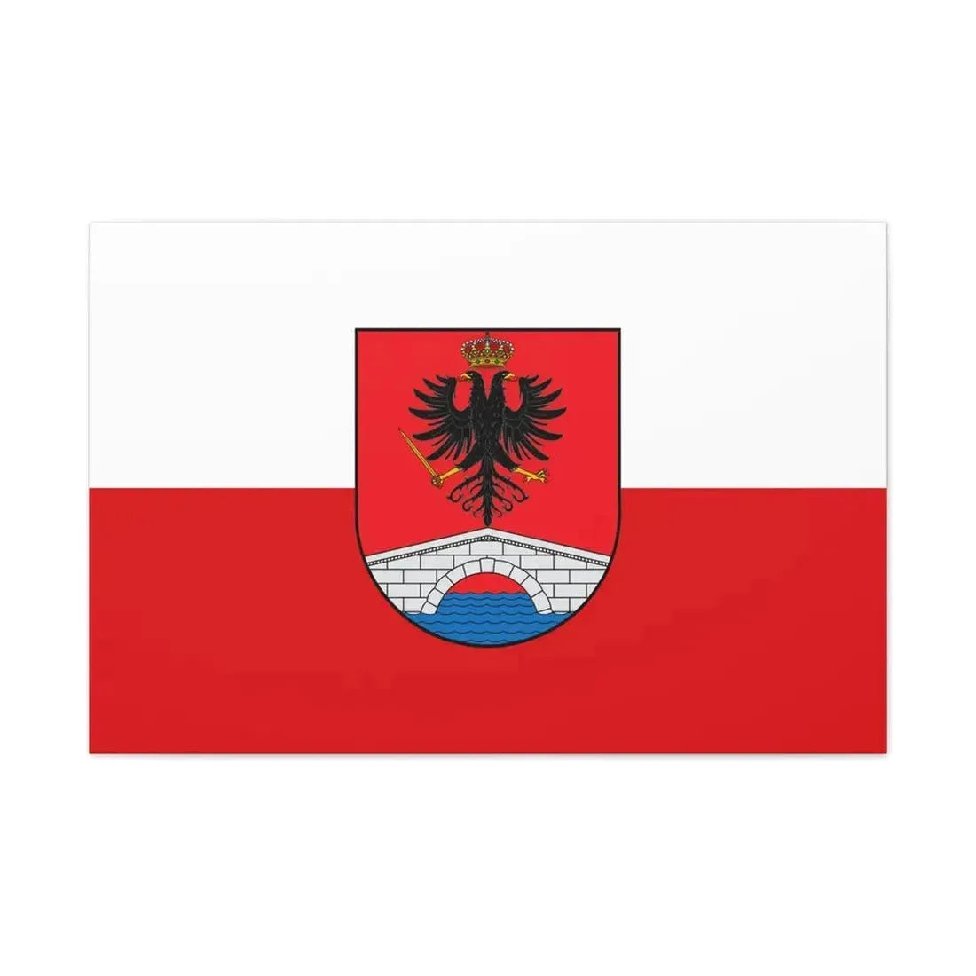 Flag of Honda Tolima Colombia - Canvas Wall Art 36" x 24" 1.25" - The Sticker Space