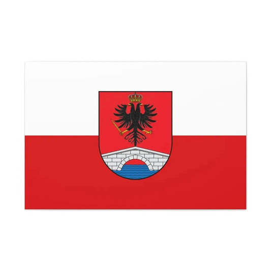 Flag of Honda Tolima Colombia - Canvas Wall Art 36" x 24" 1.25" - The Sticker Space