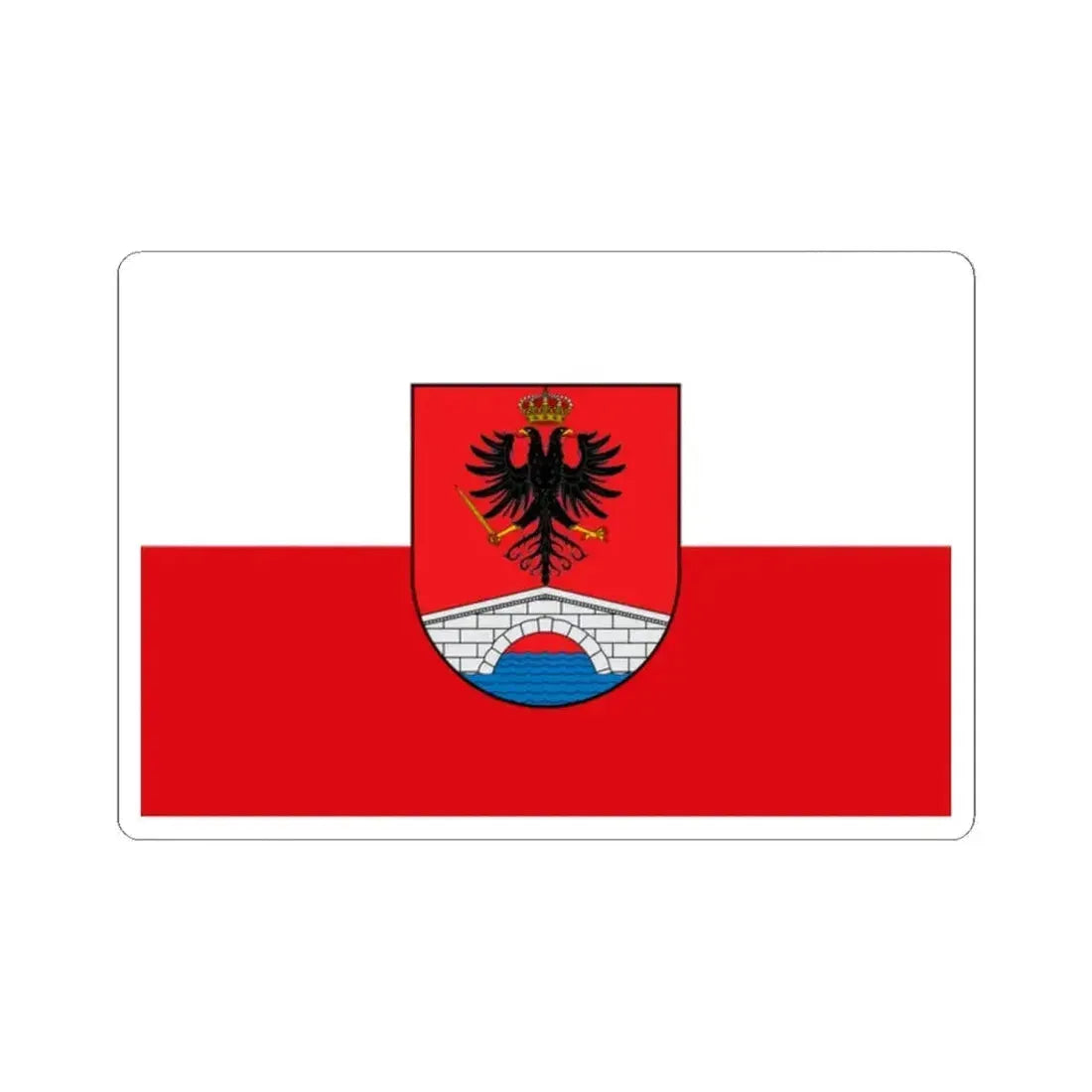 Flag of Honda Tolima Colombia - STICKER Vinyl Kiss-Cut Decal 2 Inch White - The Sticker Space