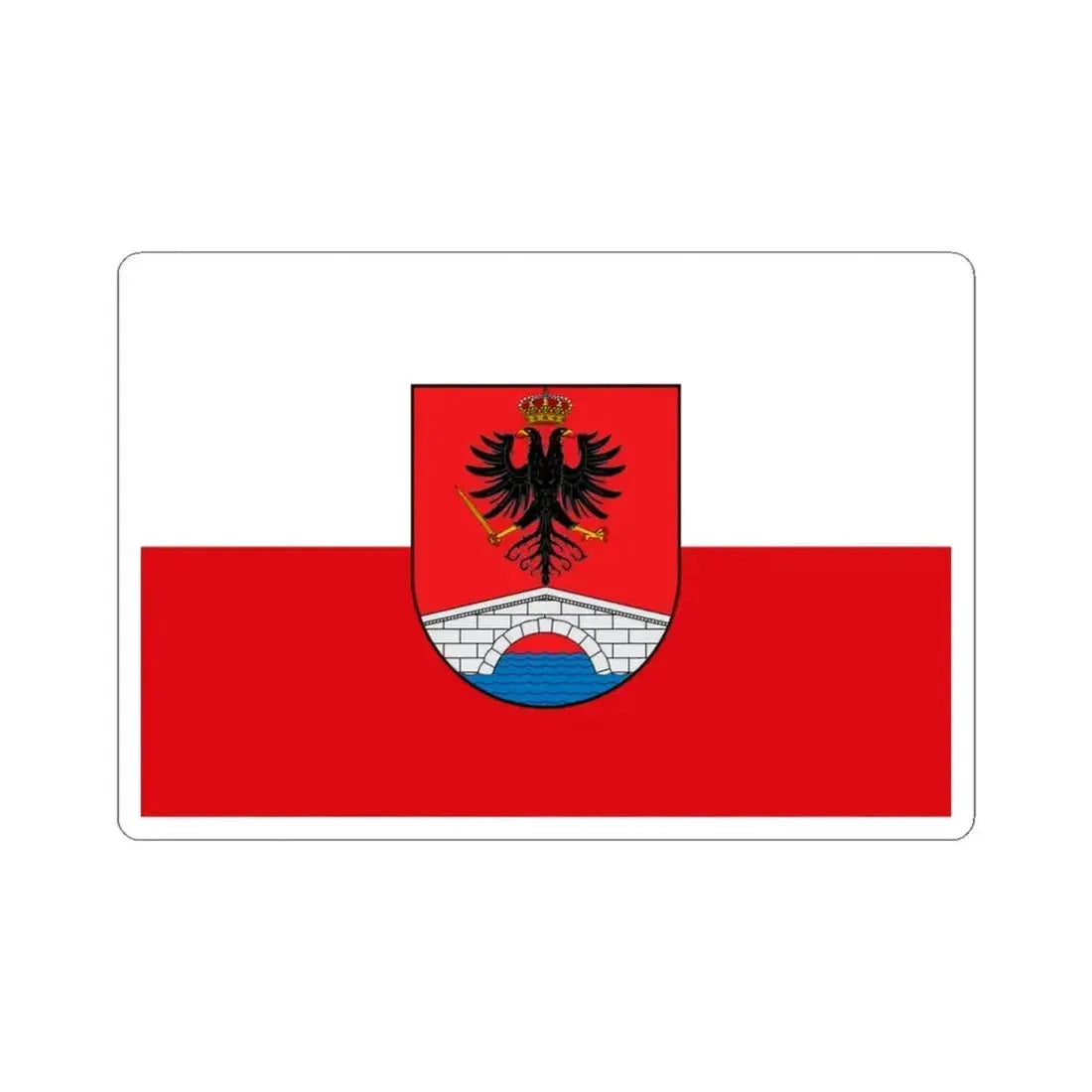 Flag of Honda Tolima Colombia - STICKER Vinyl Kiss-Cut Decal 3 Inch White - The Sticker Space