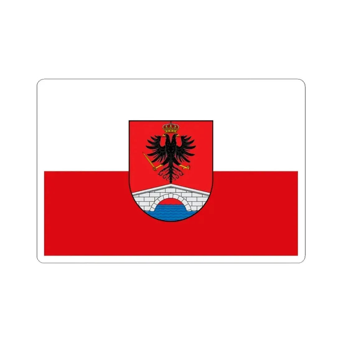 Flag of Honda Tolima Colombia - STICKER Vinyl Kiss-Cut Decal 4 Inch White - The Sticker Space