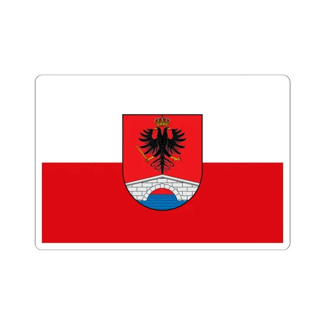 Flag of Honda Tolima Colombia - STICKER Vinyl Kiss-Cut Decal 6 Inch White - The Sticker Space