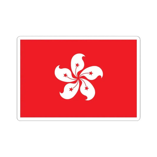 Flag of Hong Kong 1990 (China) STICKER Vinyl Kiss-Cut Decal 2 Inch White - The Sticker Space