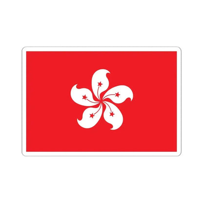 Flag of Hong Kong 1990 (China) STICKER Vinyl Kiss-Cut Decal 6 Inch White - The Sticker Space