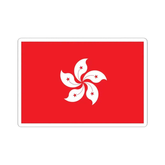 Flag of Hong Kong (China) STICKER Vinyl Kiss-Cut Decal 2 Inch White - The Sticker Space