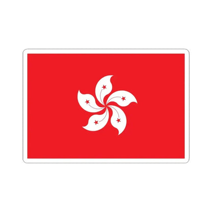 Flag of Hong Kong (China) STICKER Vinyl Kiss-Cut Decal 4 Inch White - The Sticker Space