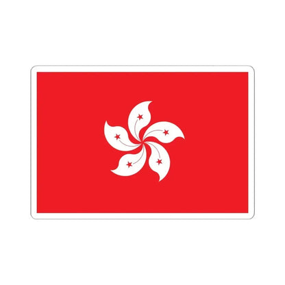 Flag of Hong Kong (China) STICKER Vinyl Kiss-Cut Decal 6 Inch White - The Sticker Space