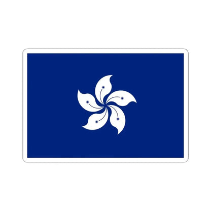 Flag of Hong Kong Special Administrative Region of the Republic of China (China) STICKER Vinyl Kiss-Cut Decal 4 Inch White - The Sticker Space