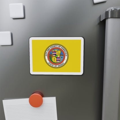 Flag of Honolulu Hawaii - Die-Cut Magnet-The Sticker Space