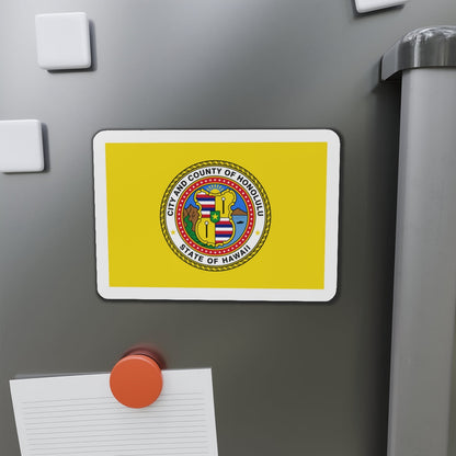 Flag of Honolulu Hawaii - Die-Cut Magnet-The Sticker Space