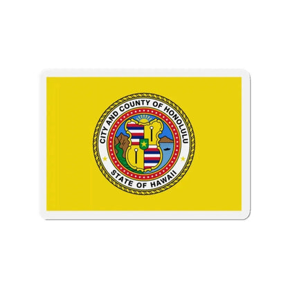 Flag of Honolulu Hawaii - Refrigerator Magnet 2 Inch - The Sticker Space