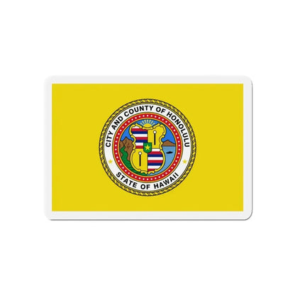 Flag of Honolulu Hawaii - Refrigerator Magnet 4 Inch - The Sticker Space