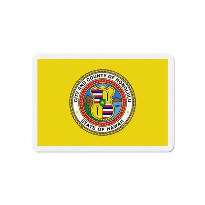Flag of Honolulu Hawaii - Refrigerator Magnet - The Sticker Space