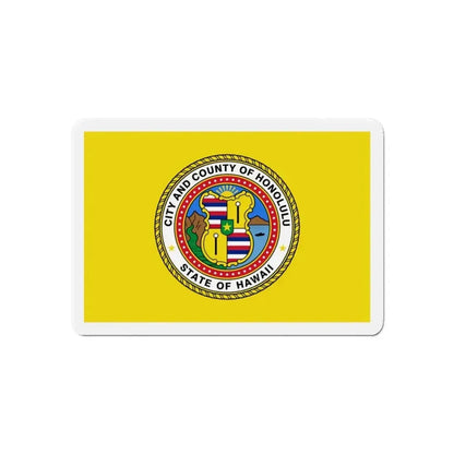 Flag of Honolulu Hawaii - Refrigerator Magnet - The Sticker Space